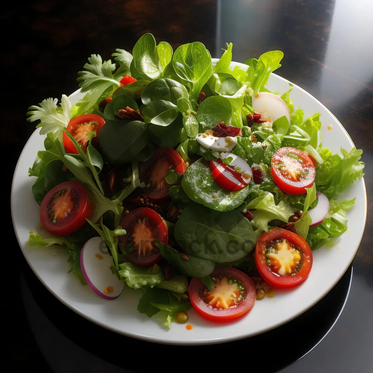 Picture of Delicious vegetable salad with fresh ingredients