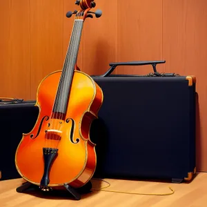 Musical Stringed Instruments at Concert Performance