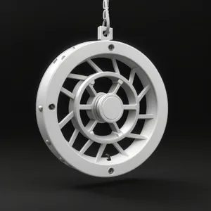 Shiny Metallic Mechanical Wheel Icon