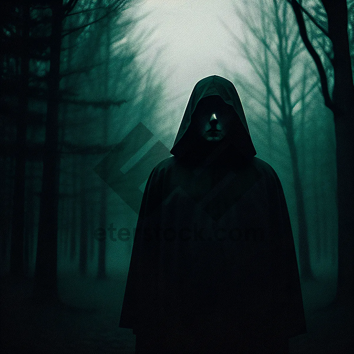 Picture of Dark Cloaked Man: Stylish and Mysterious Fashion Portrait