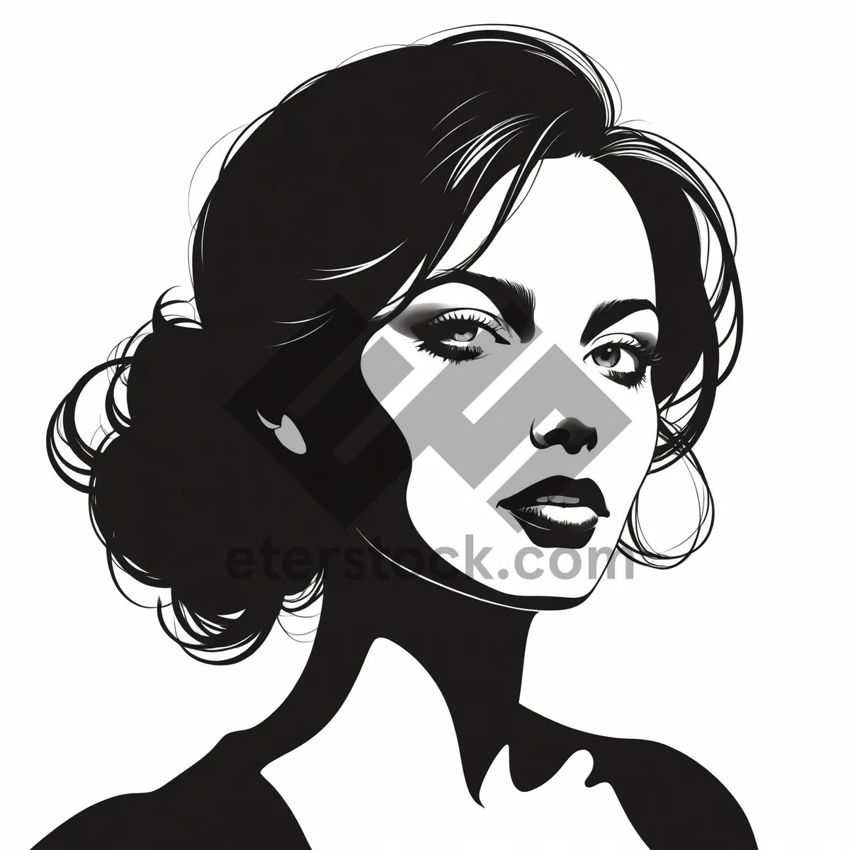 Picture of Black Art Housewife Cartoon Design Clip Art