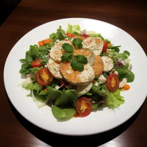 Healthy Gourmet Salad Plate with Fresh Vegetables