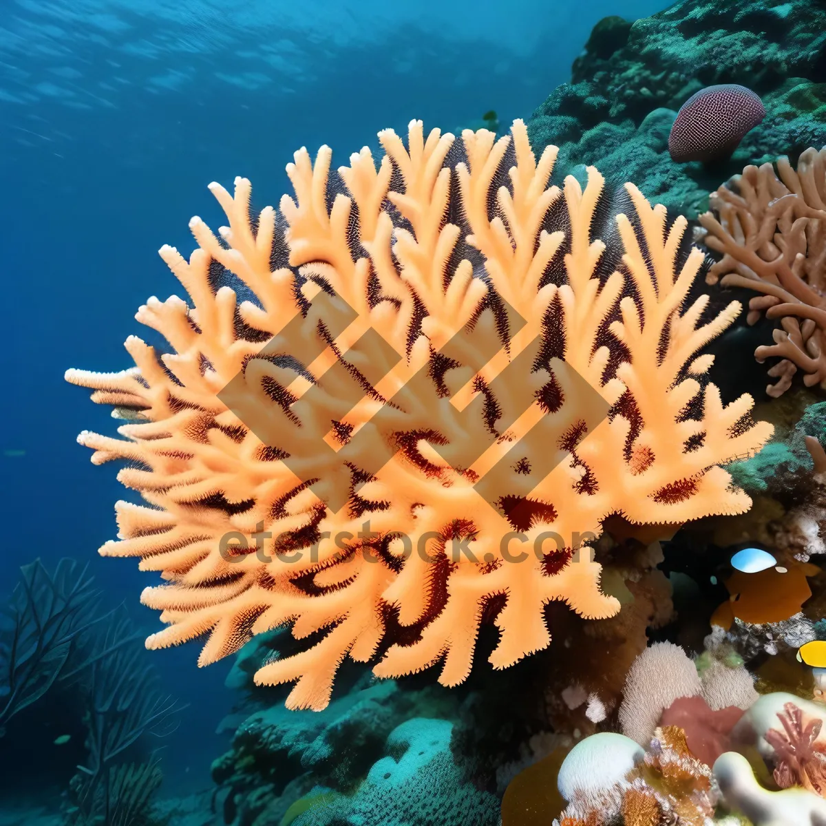 Picture of Colorful Coral Reef Life Underwater