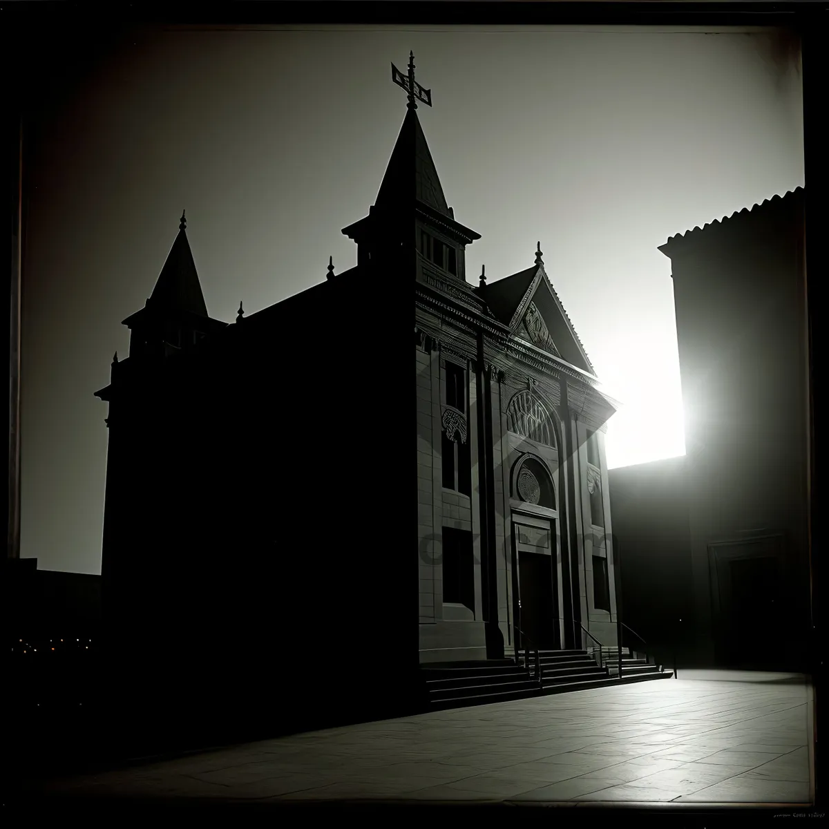 Picture of Old Town Cathedral: Historic Landmark Towering Over City's Skyline