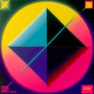 Colorful Fractal Space Art Wallpaper with Rainbow Curve