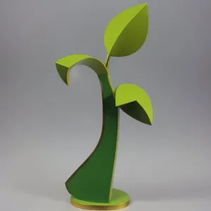 Sprouting Citrus Leaf in Glass: Fresh Spring Growth