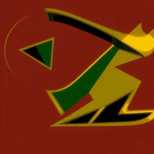Lightning Flag: Symbolic Graphic Design Art