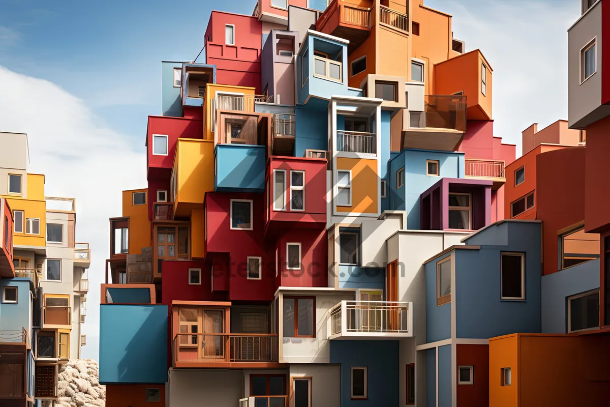 Picture of Modern Urban Apartment Building with Balconies