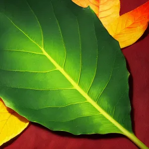 Colorful Taro Leaf Umbrella: A Vibrant Flora Pattern