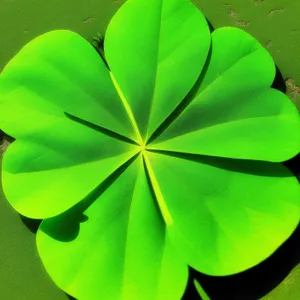 Vibrant Spring Clover Leaf Pattern in Natural Light