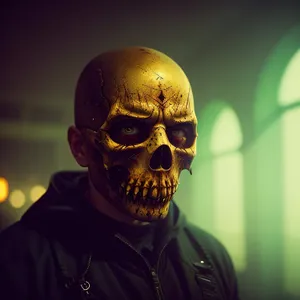 Frightening Face Mask: Skull-inspired Attire for Scary Costume