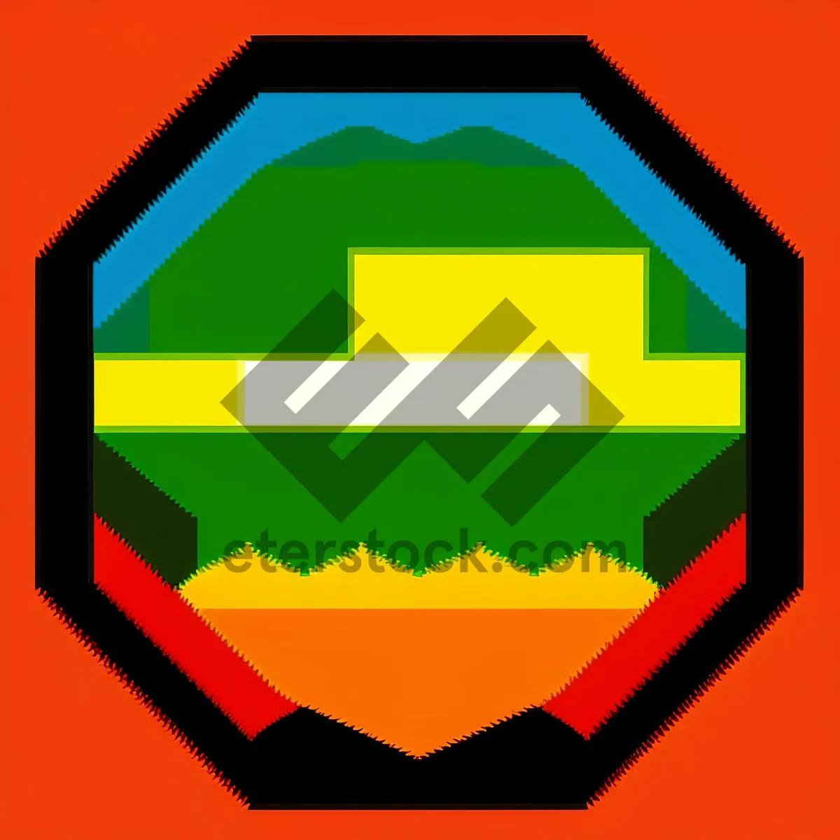 Picture of 3D Symbol Flag Icon - Mine Sign