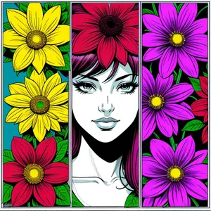 Colorful Floral Garden Wallpaper Design