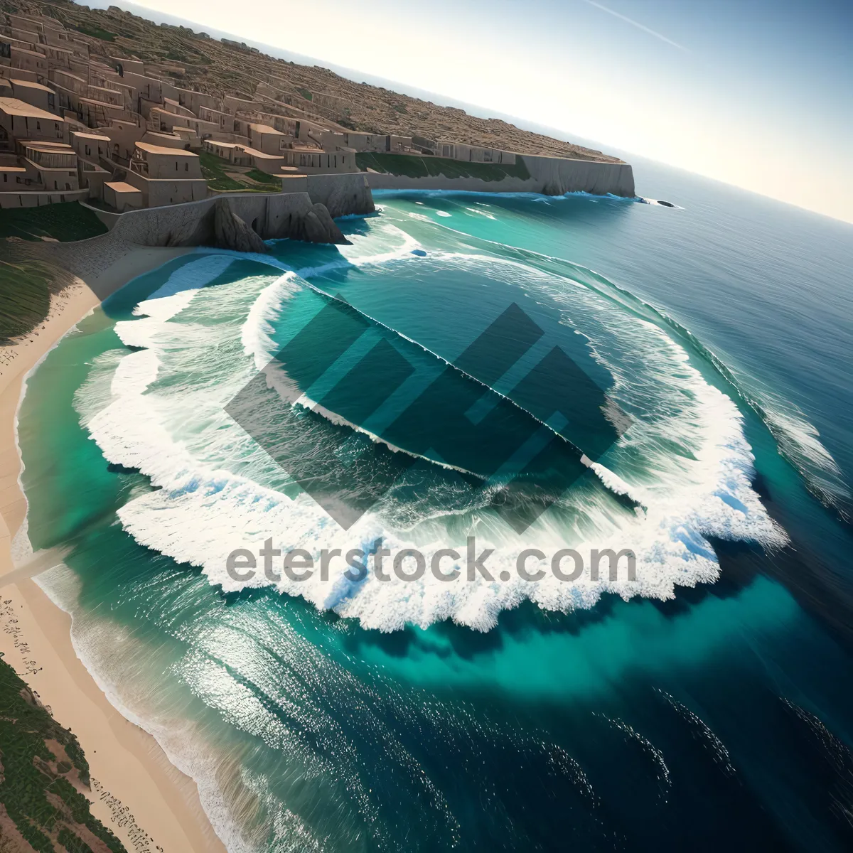Picture of Serenity by the Shore: Tranquil Turquoise Waters