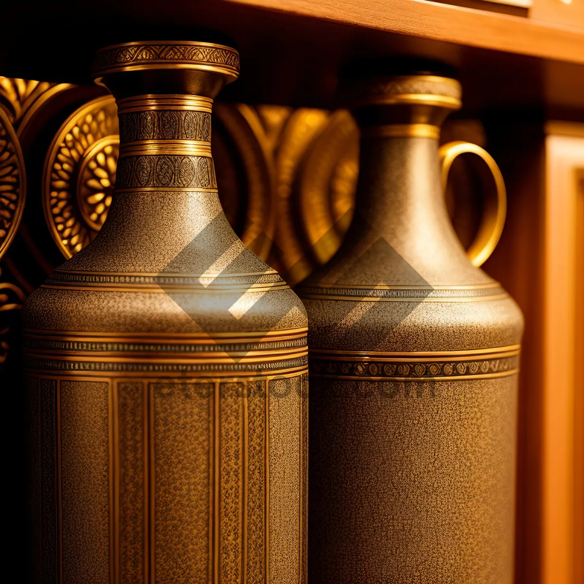 Picture of Container of Various Bottles and Vessels