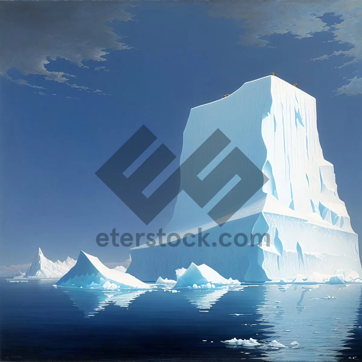 Picture of Sky High: Iceberg in Cloudy Atmosphere