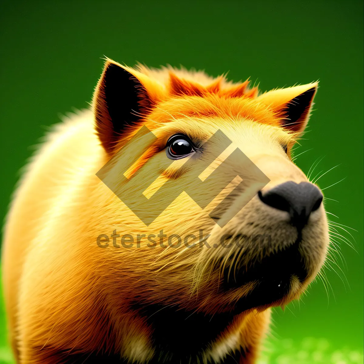 Picture of Adorable Studio Portrait of Cute Brown Baby Guinea Pig