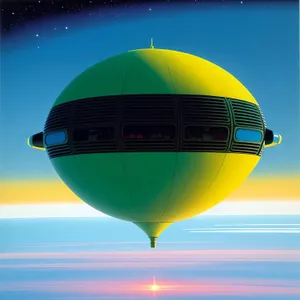 Colorful Flying Balloon in the Sky