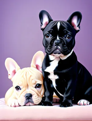 Playful Bulldog Puppy with Wrinkles and Cuteness