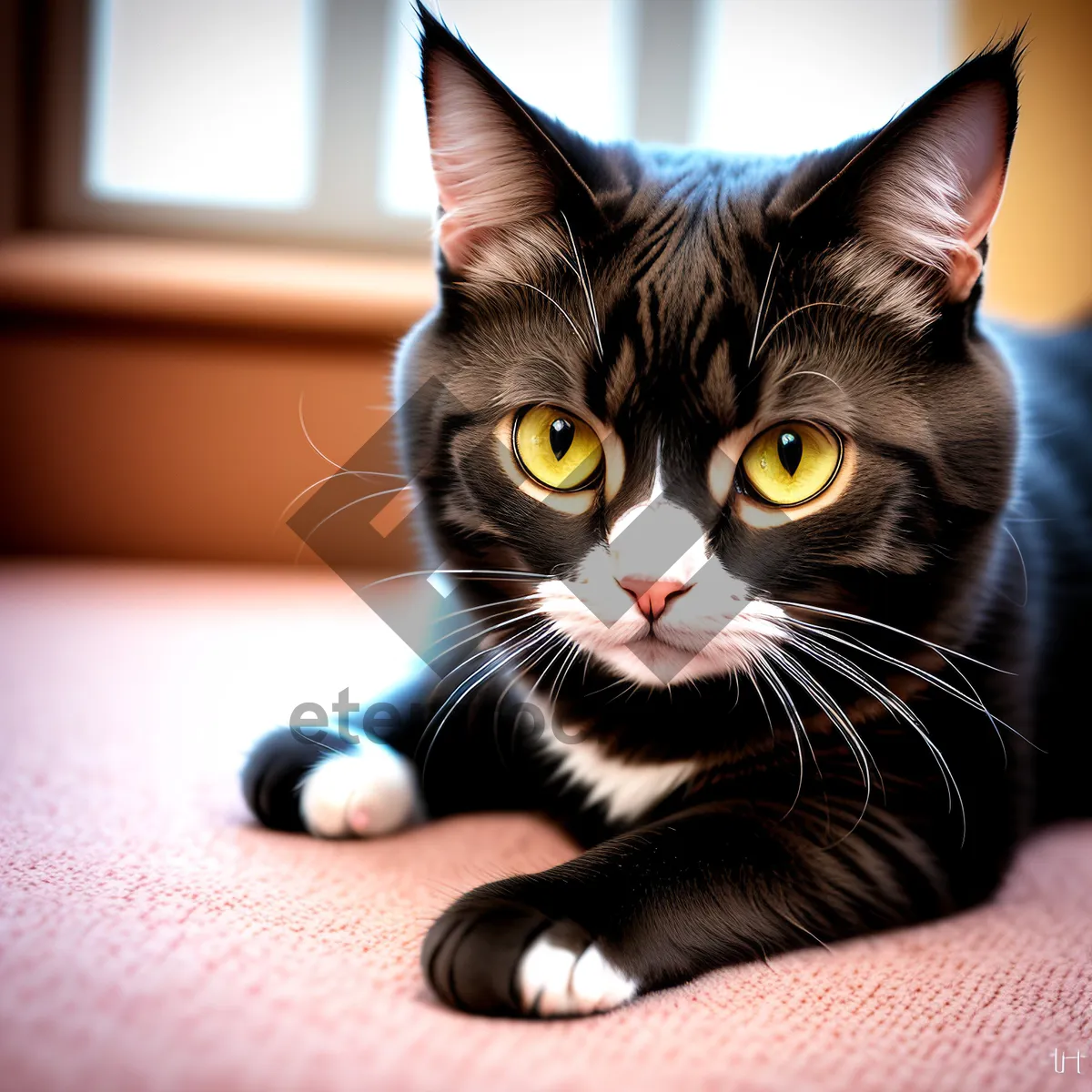 Picture of Adorable Gray Tabby Kitty with Curious Whiskers