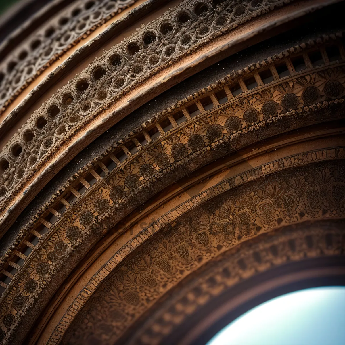 Picture of Historic Church on Avenue with Tire Hoop Arch