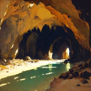 Coastal Oasis: Majestic Beach and Mountain Scenery