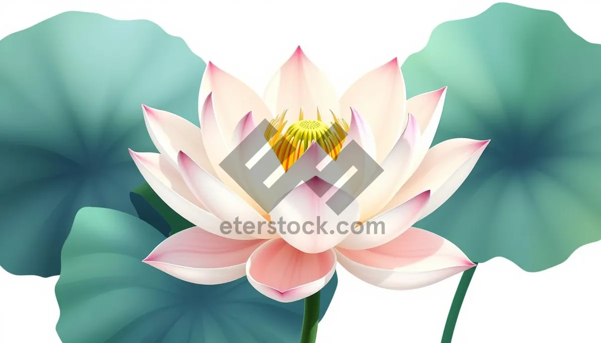 Picture of Pink Lotus Symbol Design in Minimalist Style