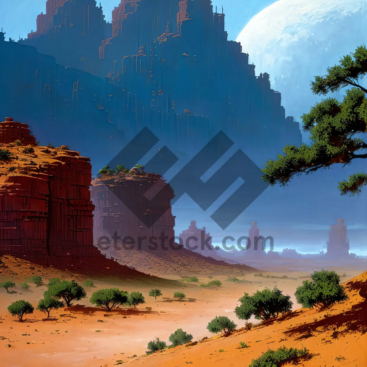 Picture of Southwest Fortress: Majestic Desert Castle in Scenic Canyon