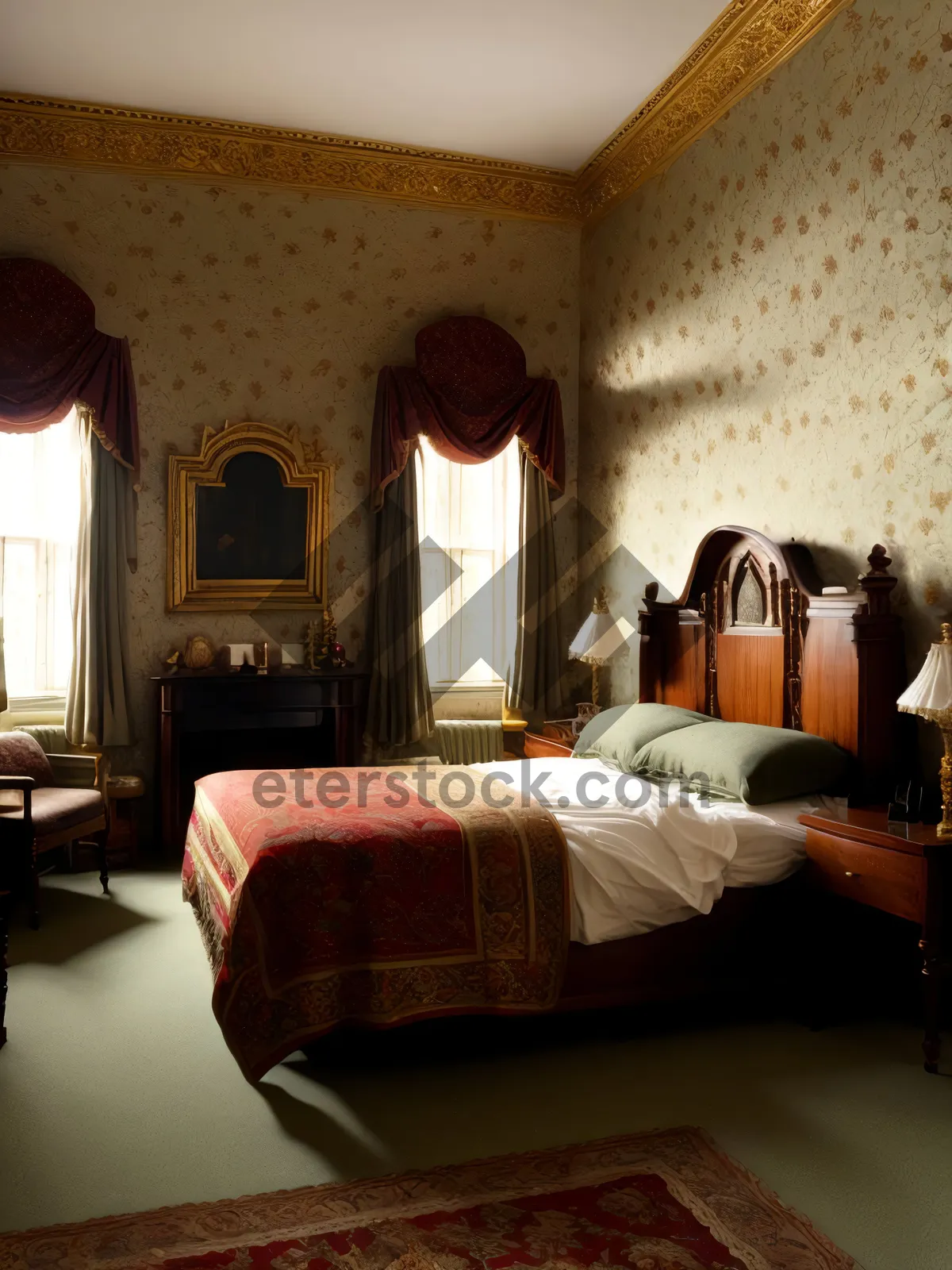 Picture of Modern Luxury Room with Cozy Four-Poster Bed