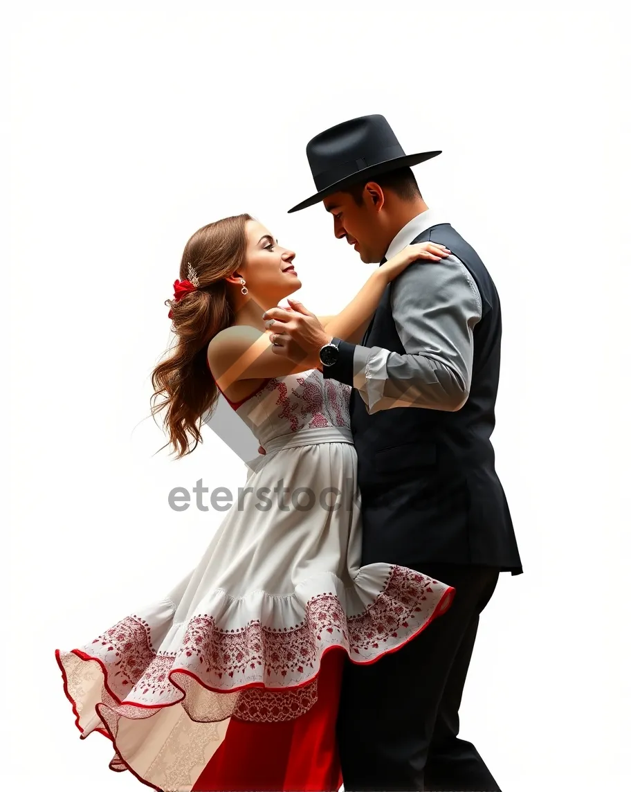 Picture of Happy lady in costume smiling and wearing hat
