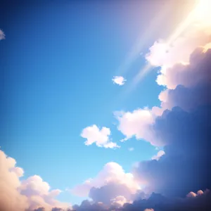 Sun-kissed Clouds in Azure Sky