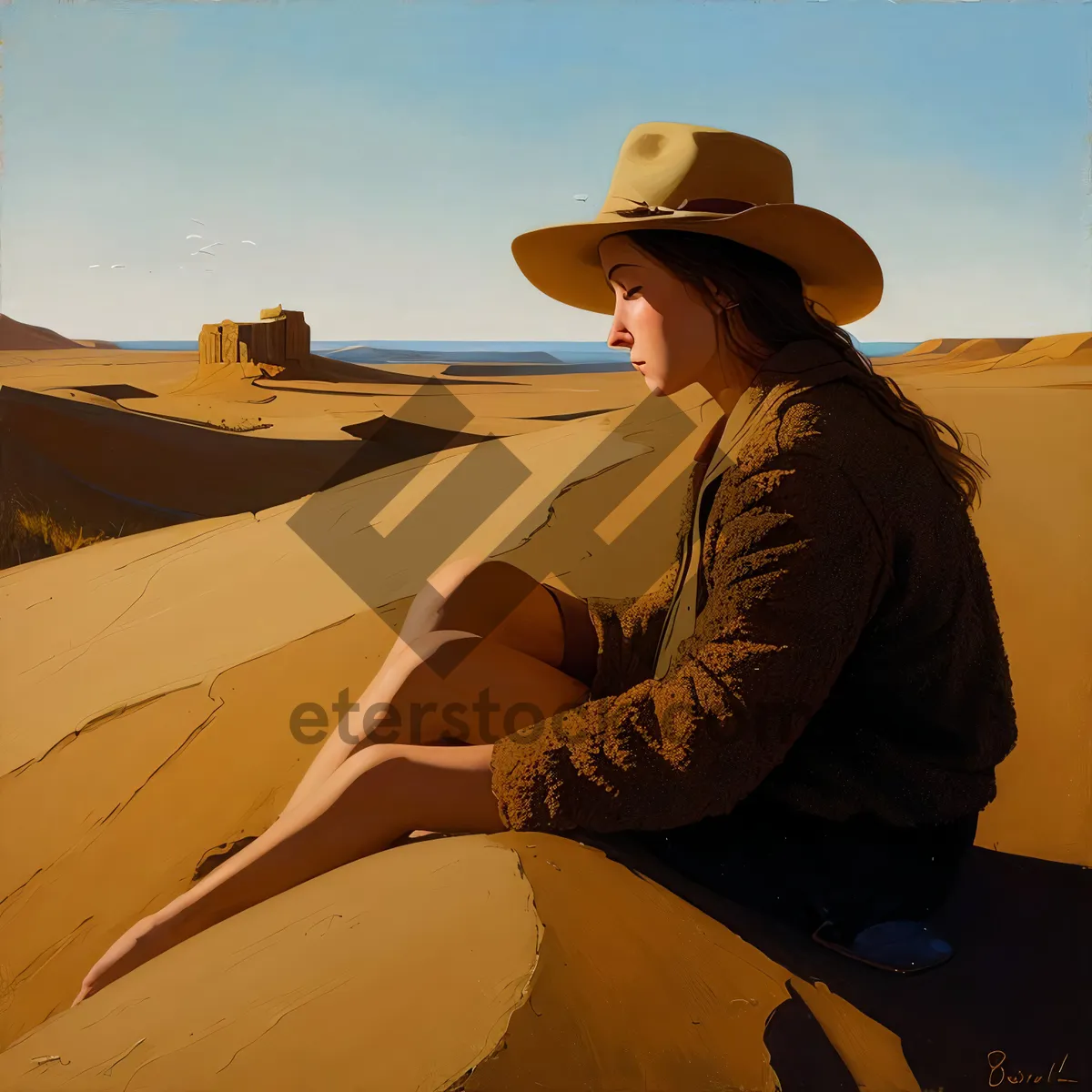 Picture of Hot Desert Adventure: Sandy Dunes and Cowboy Hat