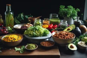 Healthy Vegetable Salad Bowl with Fresh Ingredients