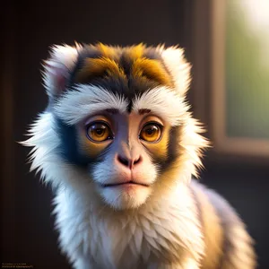 Fluffy Feline Kitten with Cute Whiskers