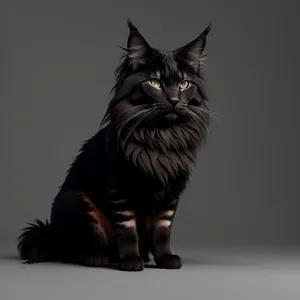 Fluffy Gray Kitty with Curious Whiskers