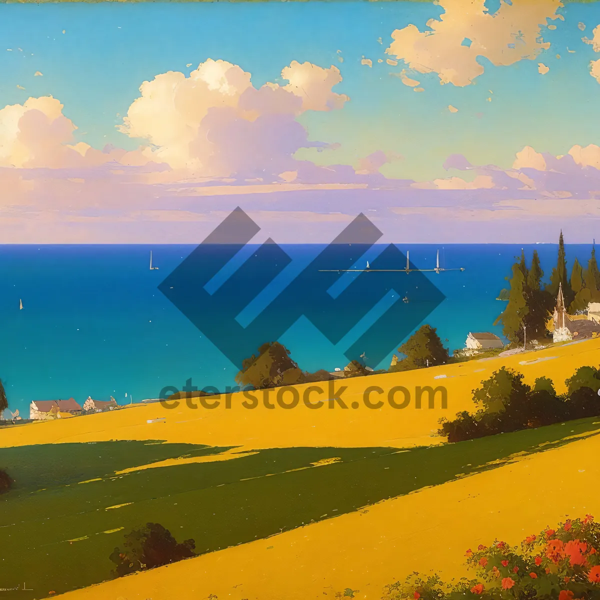 Picture of Golden Horizon - Serene Beach Sunset
