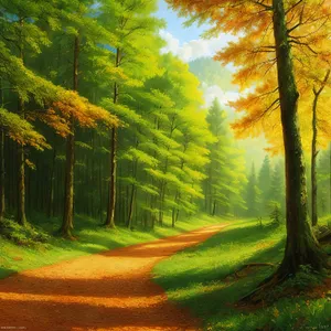 Serene Autumn Forest Pathway