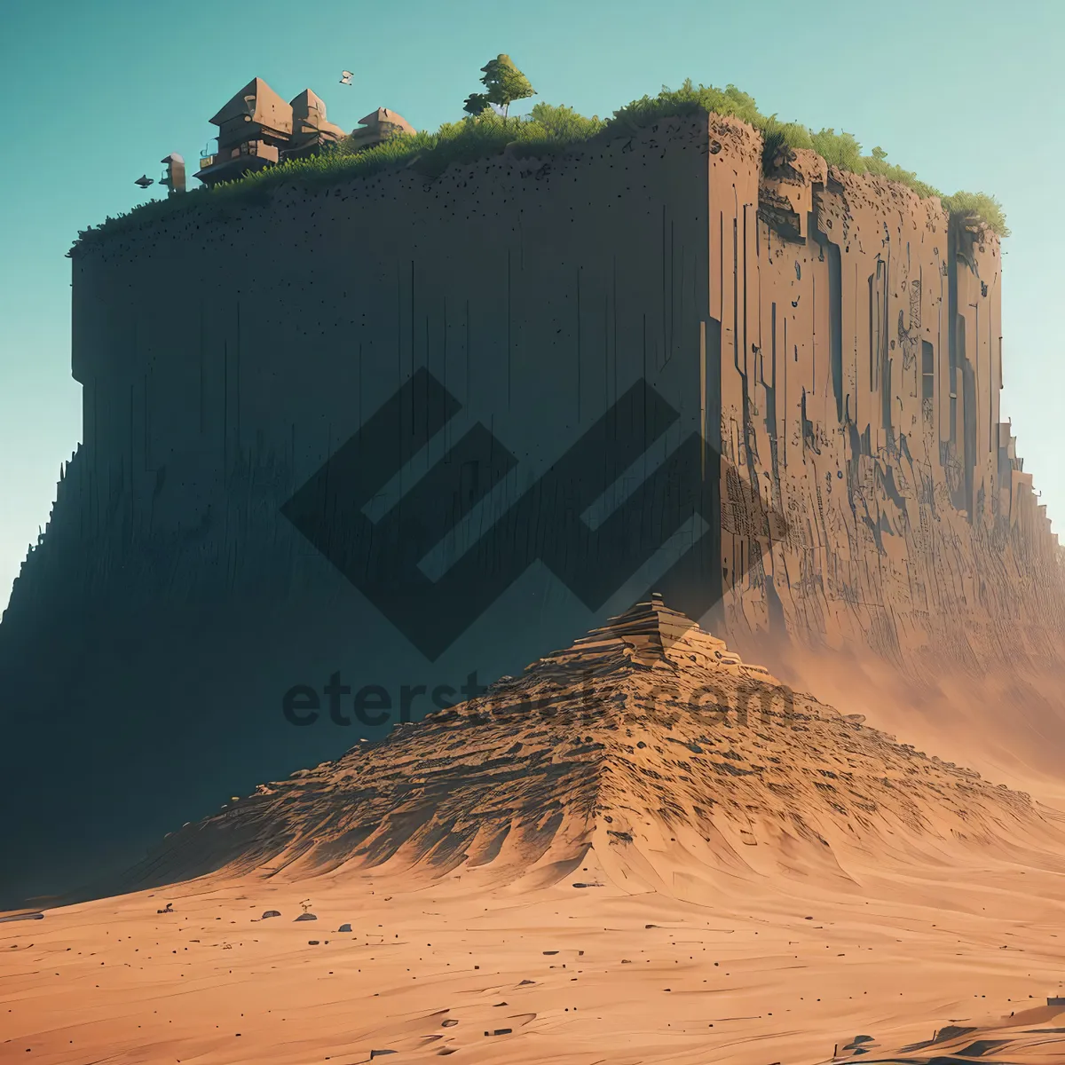 Picture of Sandstone Fortress Amidst Desert Heritage