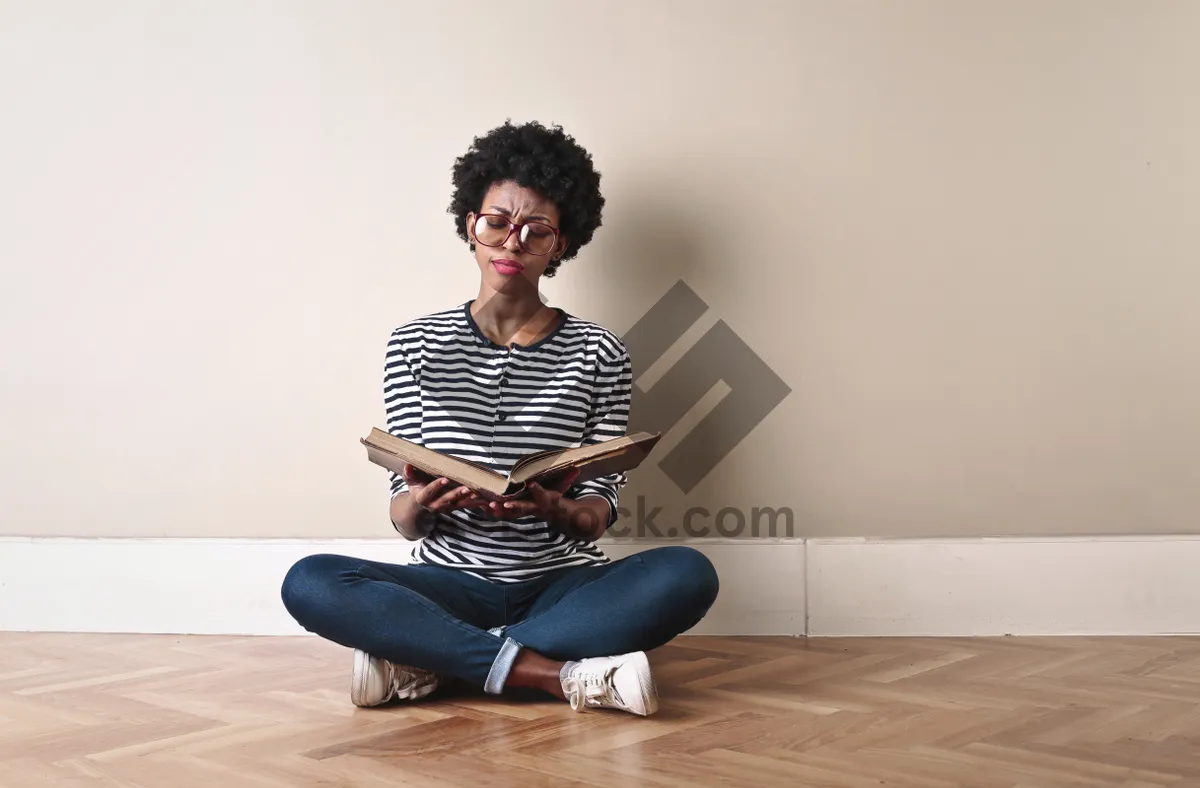 Picture of Happy man sitting with laptop, lifestyle concept.