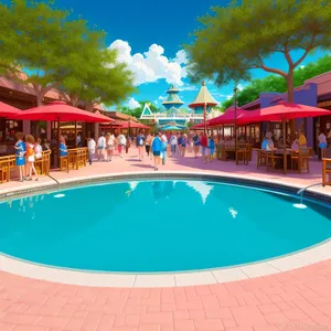 Tropical Resort Pool: Serene Oasis for Summertime Relaxation