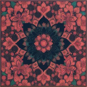 Damask Floral Retro Wallpaper: Vintage Decorative Textile Art