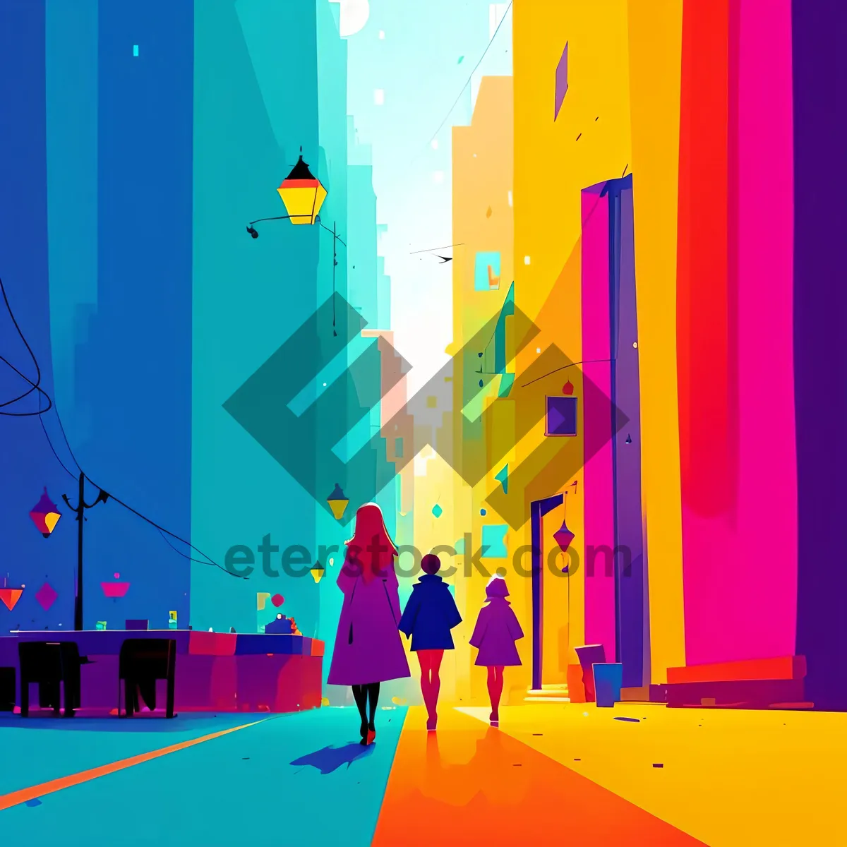 Picture of Patriotic Crowd Cheering at Nighttime Stadium