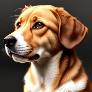 Golden Retriever Puppy with Cute Brown Nose - Adorable Canine Portrait