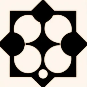Black Art Symbol with Mustache
