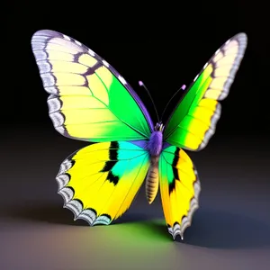 Colorful Butterfly in Herb Garden