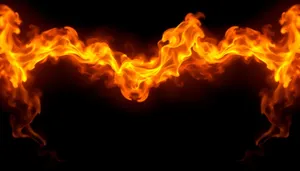 Fiery Orange and Yellow Artistic Flame Design
