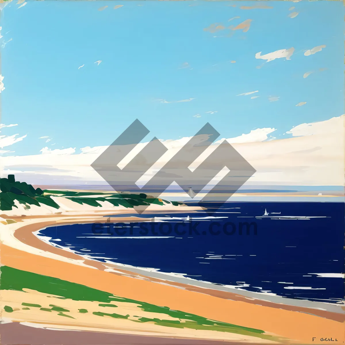 Picture of Sunny Dune Horizon on a Summer Beach