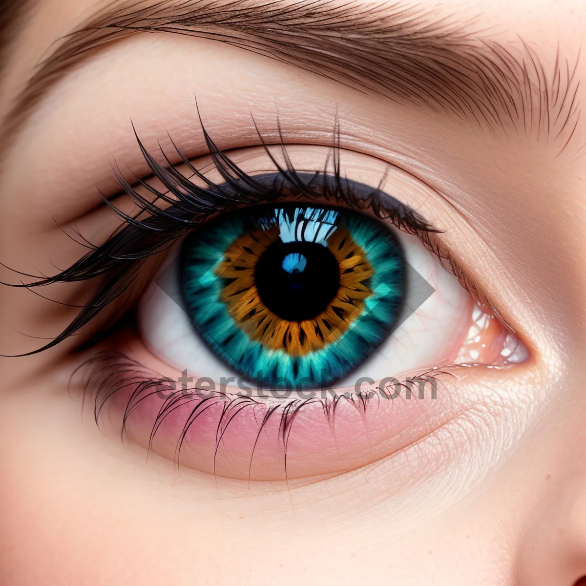 Picture of Vibrant Eye Makeup Enhancing Natural Beauty