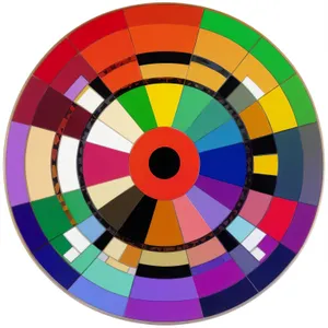 Shiny Rainbow Round Button Icon Design