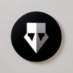 Glossy Round Black Web Button Icon